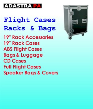 Adastra PA - Flight Cases, Racks and Bags - 19" Rack Accessories - 19" Racks - ABS Flight Cases - Bags & Luggage - CD Cases - Full Flight Cases - Speaker Bags & Covers