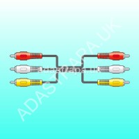 AV:Link 112.072UK 3 RCA Phono Plug to 3 RCA Phono Plug Lead 1.5M - 112.072UK