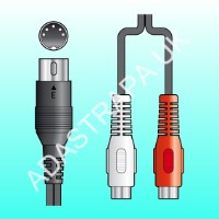 AV:Link 112.116UK 5 Pin DIN Plug to 2 x RCA Socket Lead 1.2M - 112.116UK