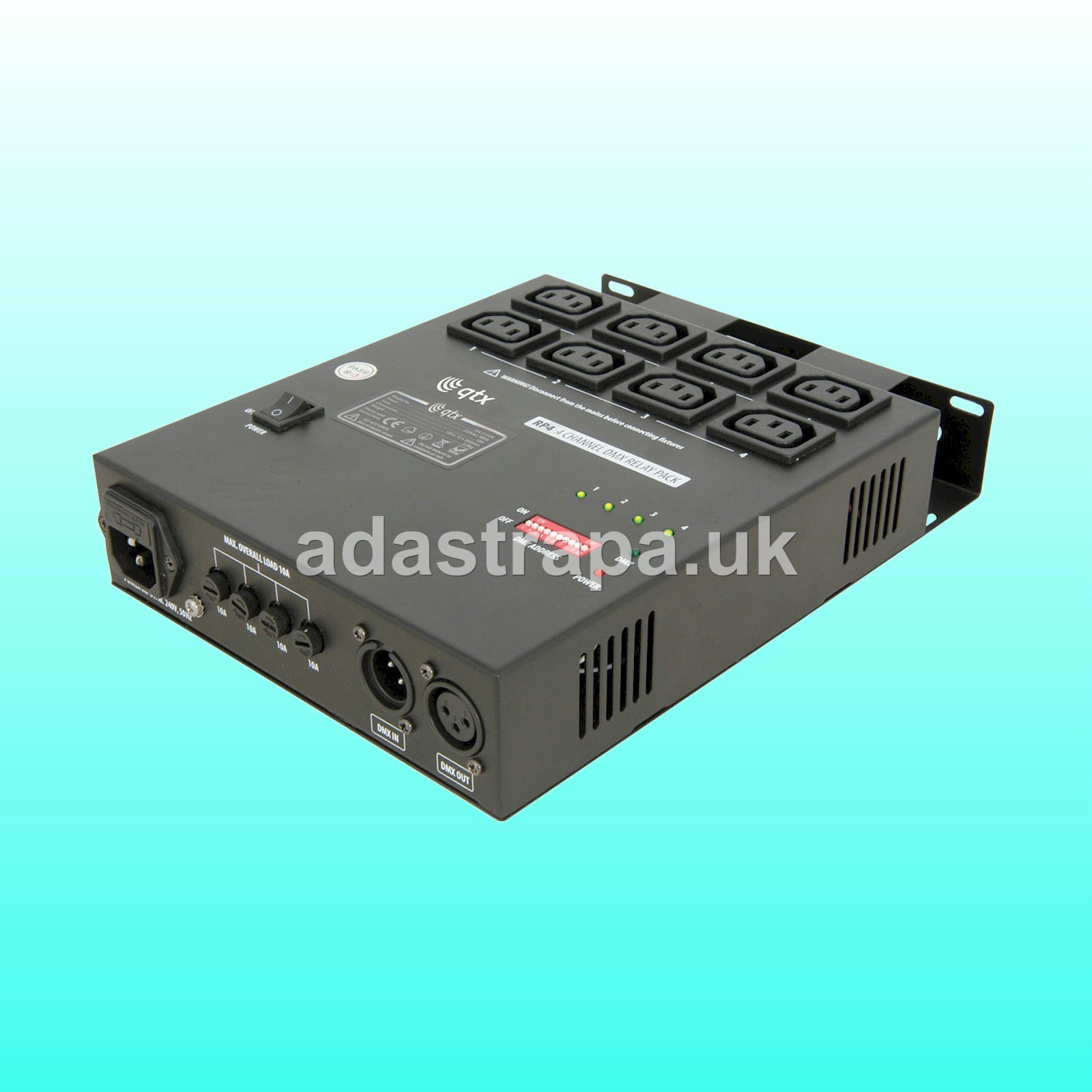 QTX RP4 DMX Relay Pack 4-Channel - 154.111UK