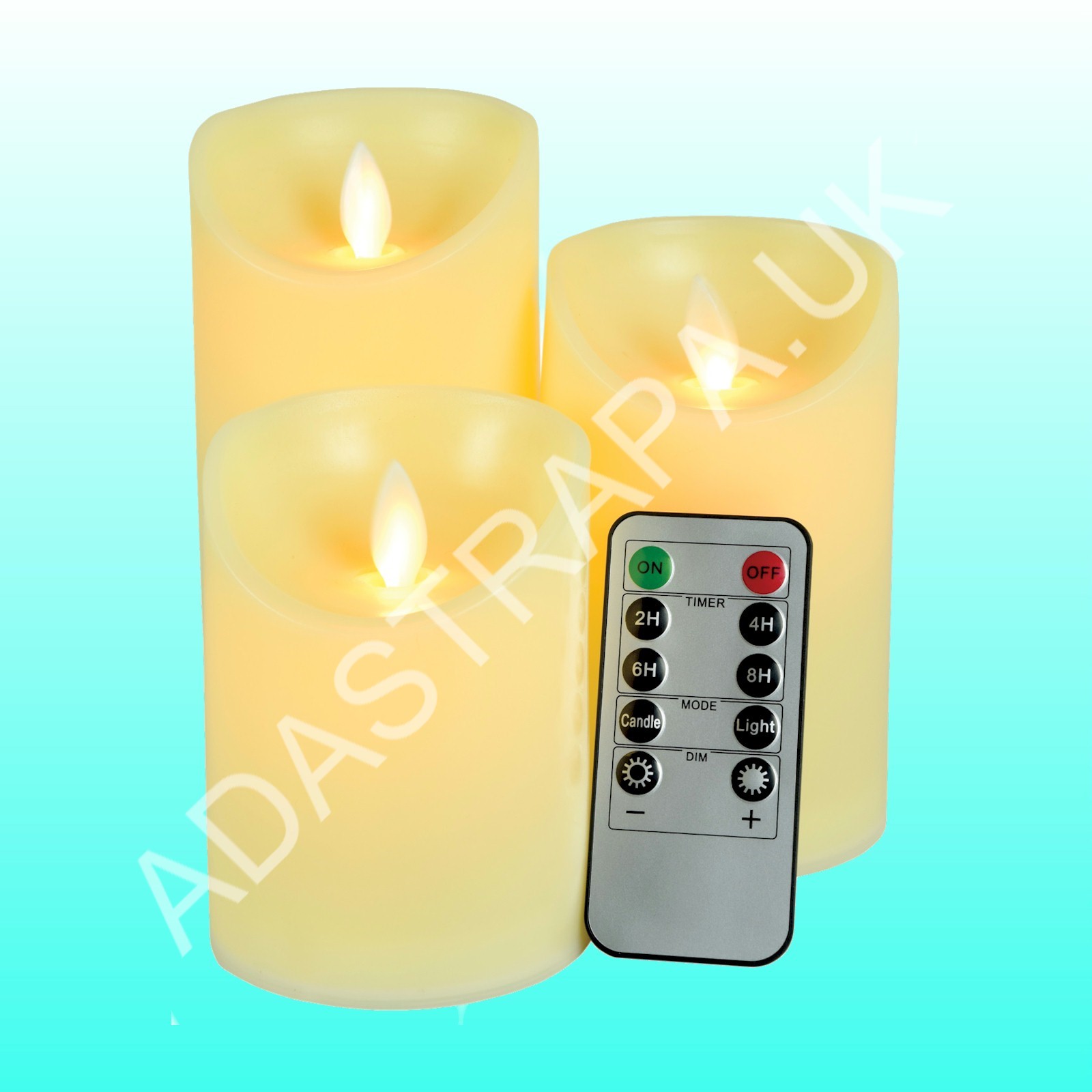 Lyyt WAX-CANDLES Flameless Wax Candles Set of 3  - 155.699UK