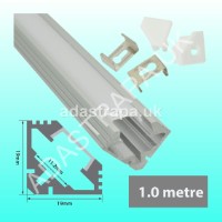 Lyyt AL1-A1919 Aluminium LED Tape Profile 45 Degree Angle 1M - 156.805UK