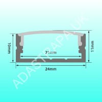 Lyyt Aluminium LED Tape Profile Wide Crown Blk 2m - 156.879UK        
