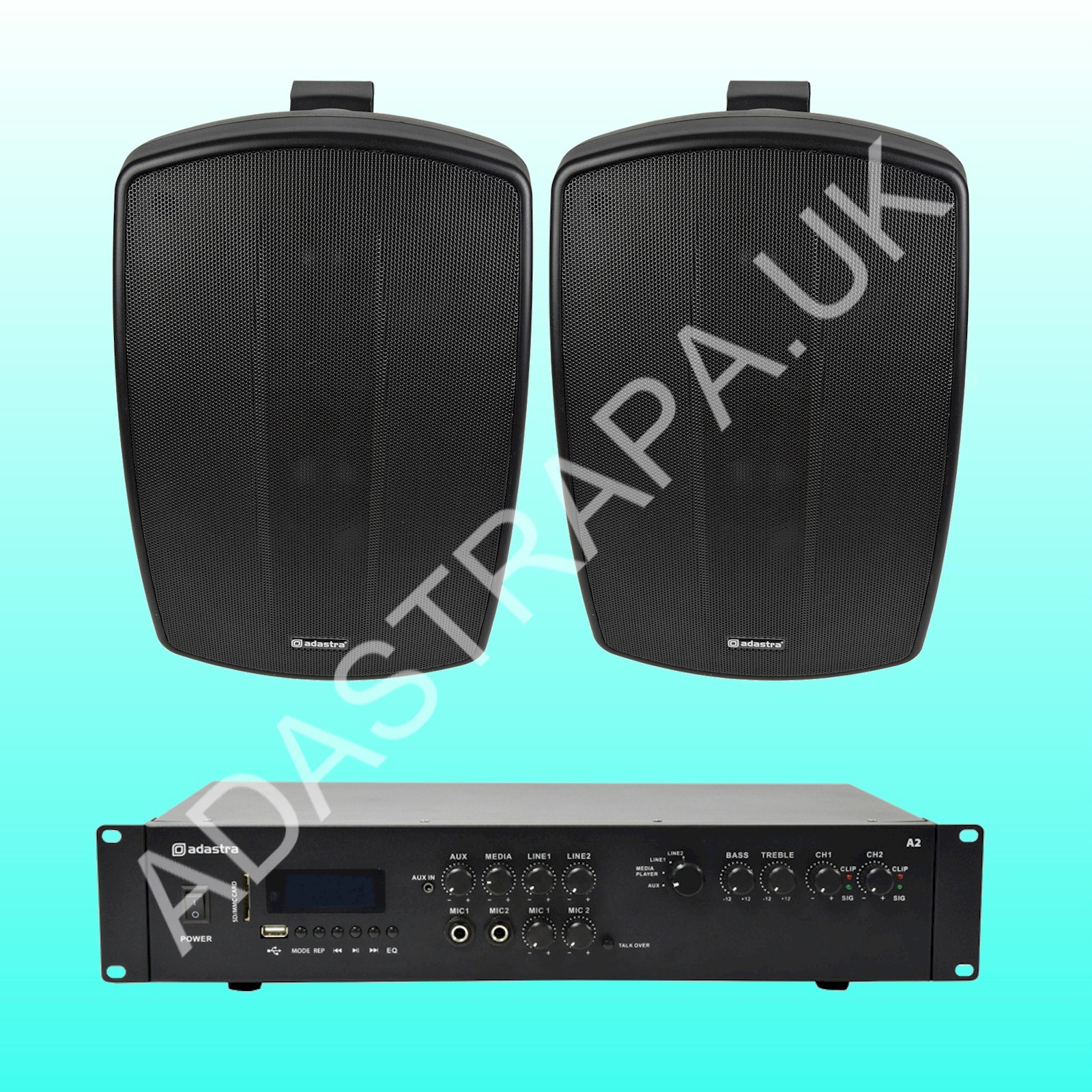 Adastra A2/BH6-B High Quality Background Music Speaker Package - 300.121UK