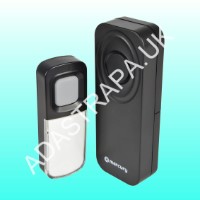 Mercury DB295-BLK Wireless Waterproof Doorbell Black with Portable Chime - 350.296UK