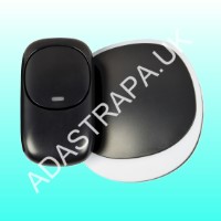 Mercury 350.311UK Wireless Plug-in Doorbell with LED Alert Black - 350.311UK
