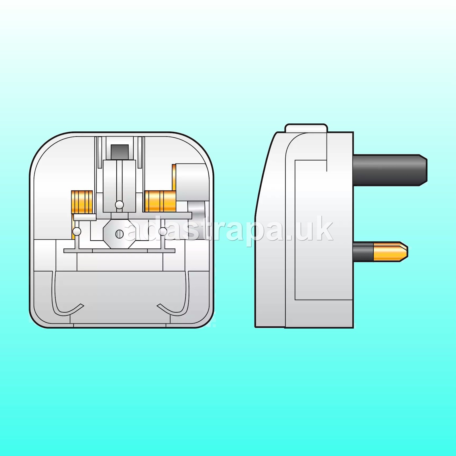 Mercury ECP5AW European Converter Plug White - 429.821UK