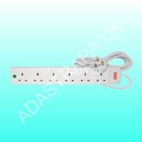 Mercury 429.850UK 13A Mains Extension Lead 6-Gang with Surge Protection 5M - 429.850UK