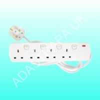 Mercury 430.007UK 13A Extension Lead 4-Gang Switched 2M - 430.007UK