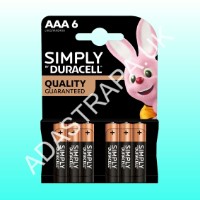 Duracell 656.953UK AAA Alkaline Batteries Card of 6 - 656.953UK