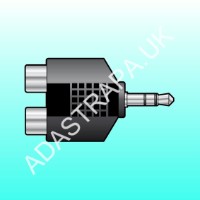 QTX Adaptor Plug 3.5mm Plug to Twin RCA Phono Sockets - 759.490UK