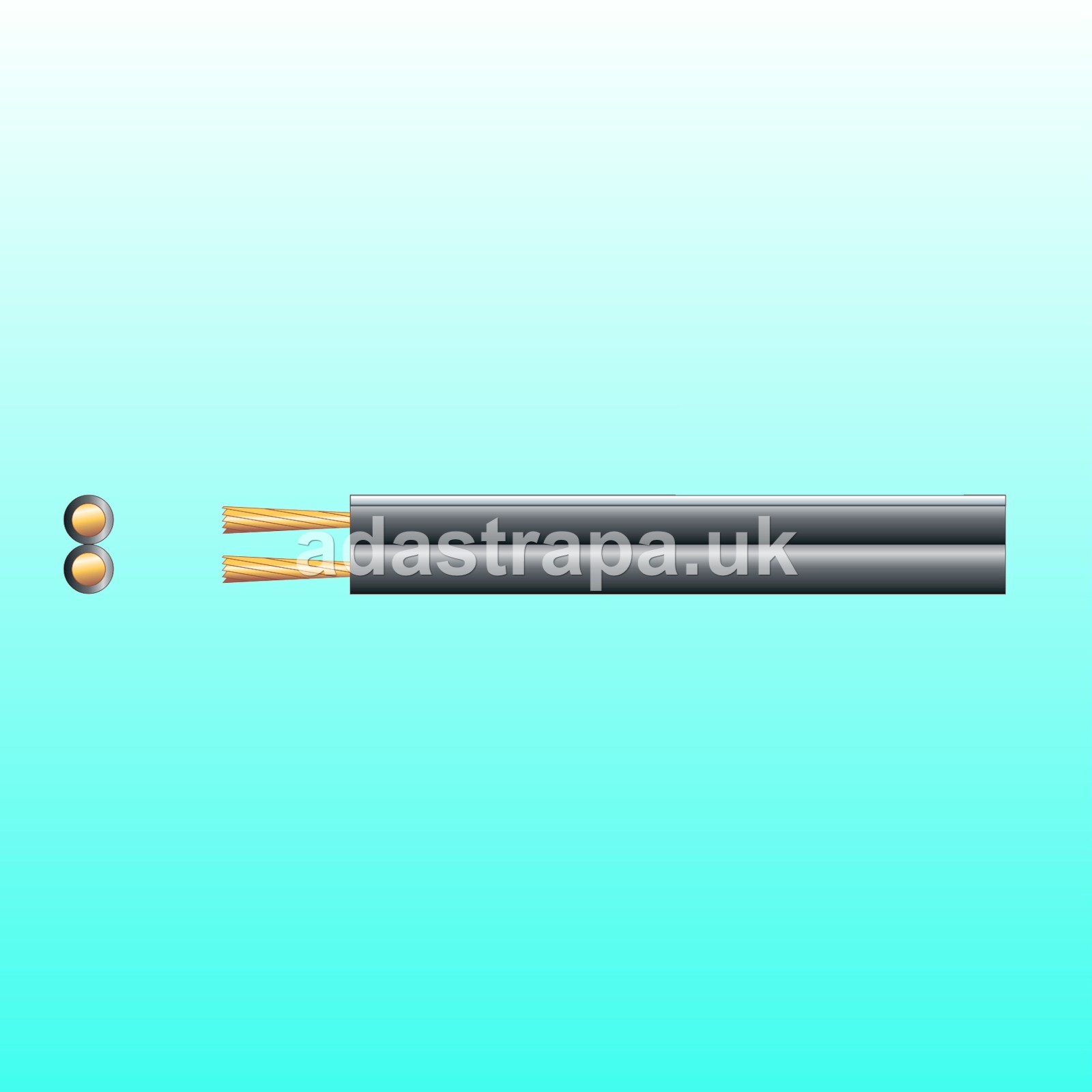 Mercury 801.333UK Standard Figure 8 Speaker Cable 13 x 0.18mm 2.5A Black - 801.333UK