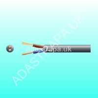 Mercury 804.326UK 2-Core Round PVC Mains Cable 2 x 24/0.2mm 6A 5.8mm∅ Black 100M - 804.326UK