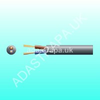 Mercury 804.332UK 2-Core Round PVC Mains Cable 2 x 32/0.2mm 10A 6.4mm∅ Black100M - 804.332UK