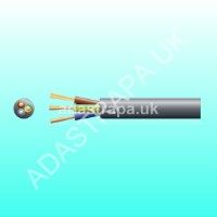 Mercury 804.345UK 3-Core Round Mains Cable 3 x 32/0.2mm 10A 7.2mm∅ Black 50M - 804.345UK