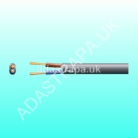 Mercury 804.363UK 2-Core Oval PVC Mains Cable 2 x 16/0.2mm 3A Black 50M - 804.363UK