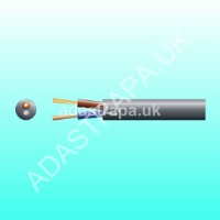 Mercury 804.381UK 2-Core Round PVC Mains Cable 2 x 24/0.2mm 6A 6.35mm∅ Black 50M - 804.381UK