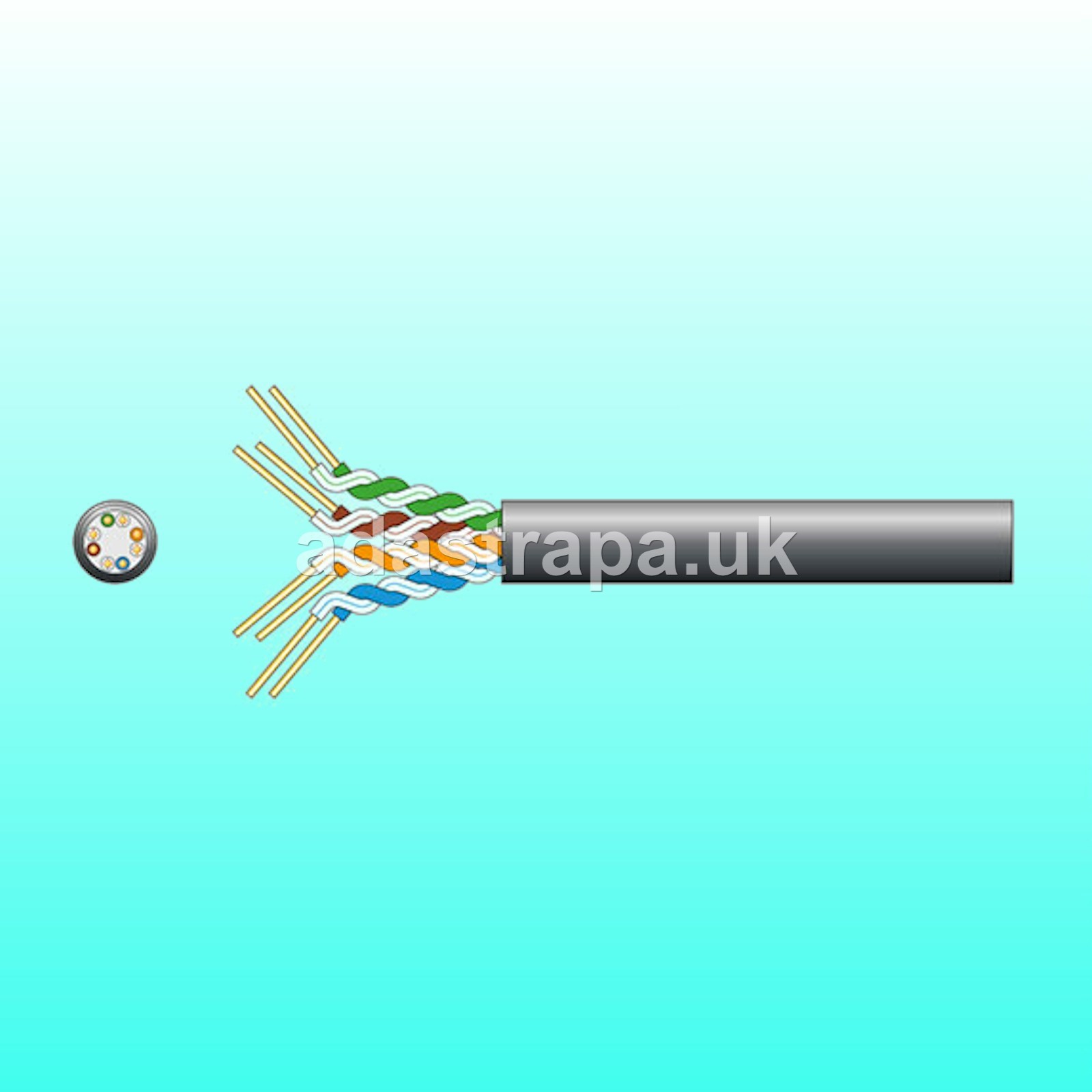 Mercury 808.009UK Cat5e Network Cable U/UTP LDPE 305M Black - 808.009UK