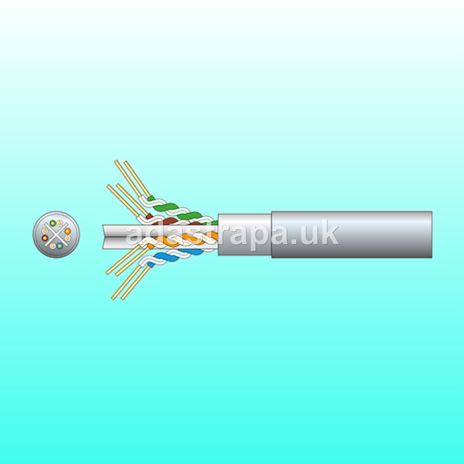 Mercury 808.013UK Cat6 Network Cable F/UTP 305M Grey - 808.013UK