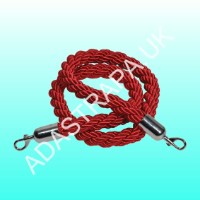Citronic 853.989UK Twisted Red Security Rope with Hooks 1.5m - 853.989UK