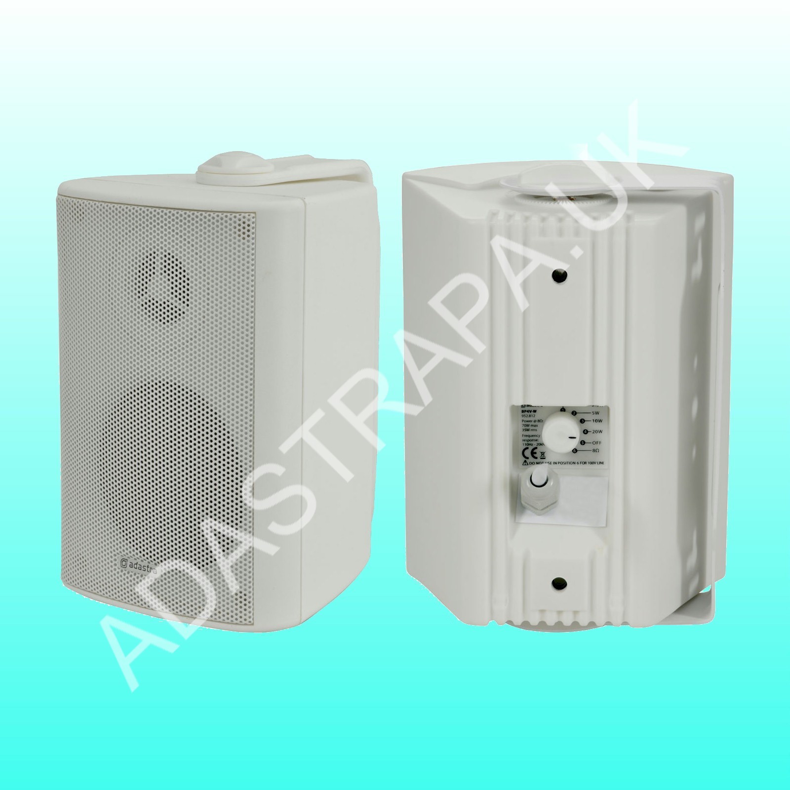 Adastra UM90/BP5V-W 90W rms Easy Fit Outdoor Music PA System 30W rms 5